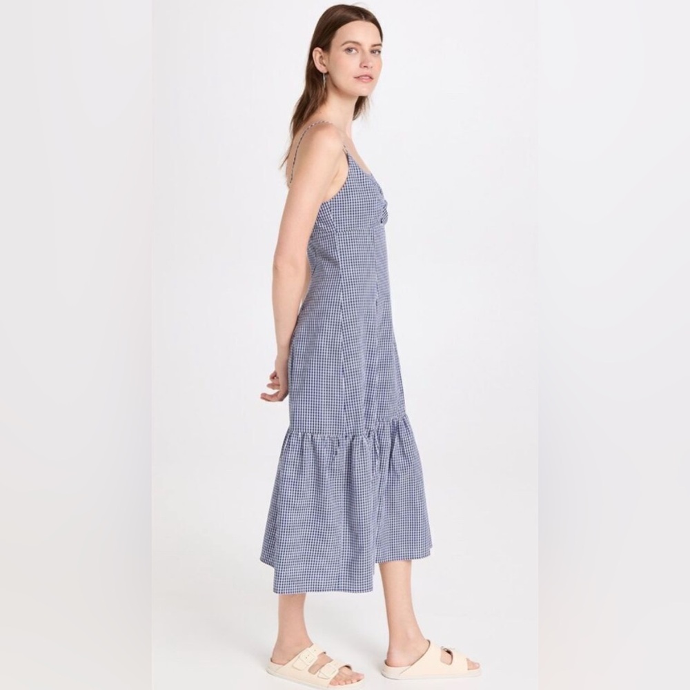Rails Maeve Midi Dress Navy And White Gingham Dre… - image 3